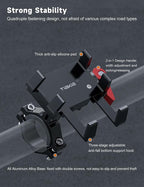Tiakia Aluminum Bike Phone Mount Holder, Motorcycle Phone Mount, Handlebar - Image 2