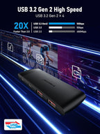 USB C Hub with 10Gbps 2 USB3.2 & 2 USB C 3.2, Charging Port, USB Port Extender - Image 3