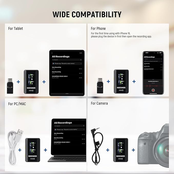 NEEWER CM28 Wireless Lavalier Microphone System - Image 7