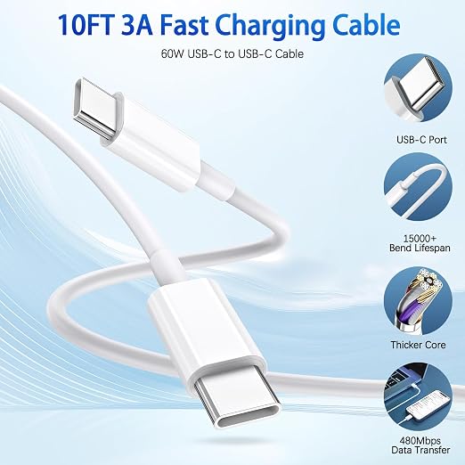 2Pack iPhone 16 15 Chargers, Dual Port Fast Wall Chargers Block - Image 4