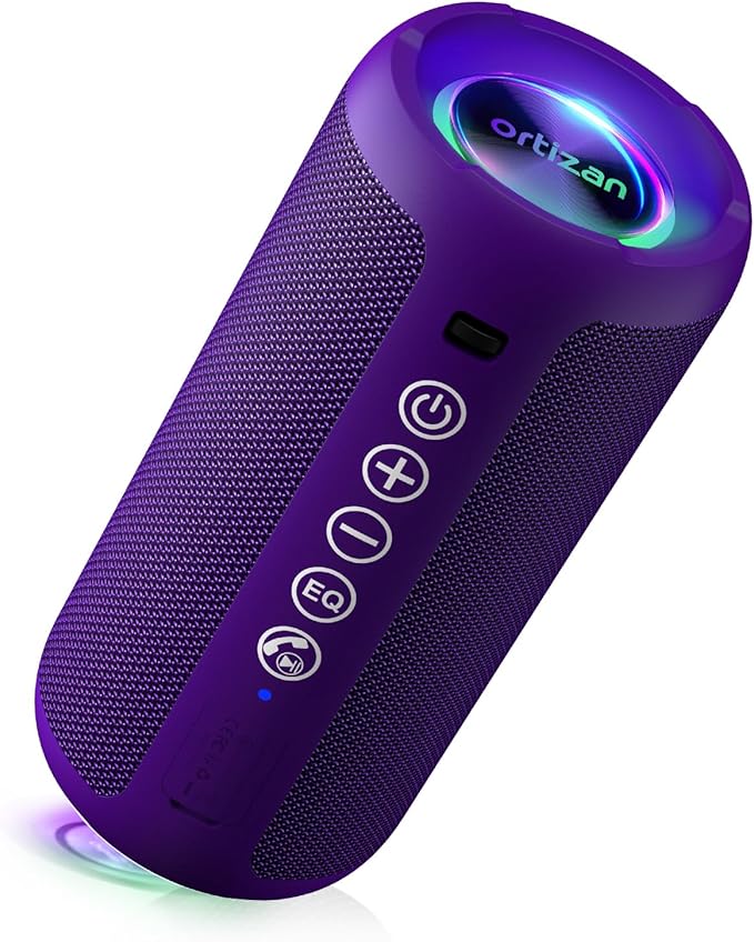 Ortizan Portable Bluetooth Speaker: IPX7 Waterproof, 24W Loud Sound, Deep Bass by Ortizan