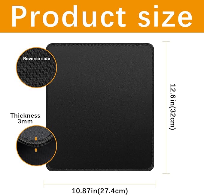 12 PCS Black Mouse pad Bulk - Image 2