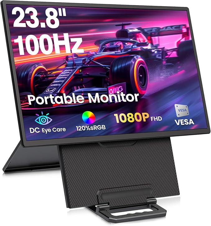 23.8'' Portable Monitor, FHD 1080P 100Hz IPS Laptop Screen Extender, USB-C HDMI - Image 9