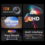 PTZ Camera 4K Conference Room Camera USB3.0/HDMI Live Streaming 12X Optical - Image 2