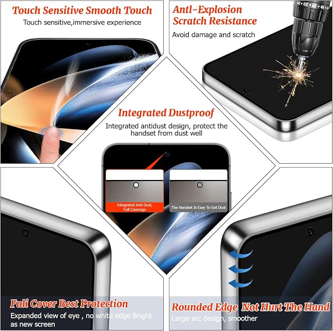 2 Pack Galaxy S22+/S23 Plus Matte Anti spy Privacy Screen Protector, 9H - Image 5