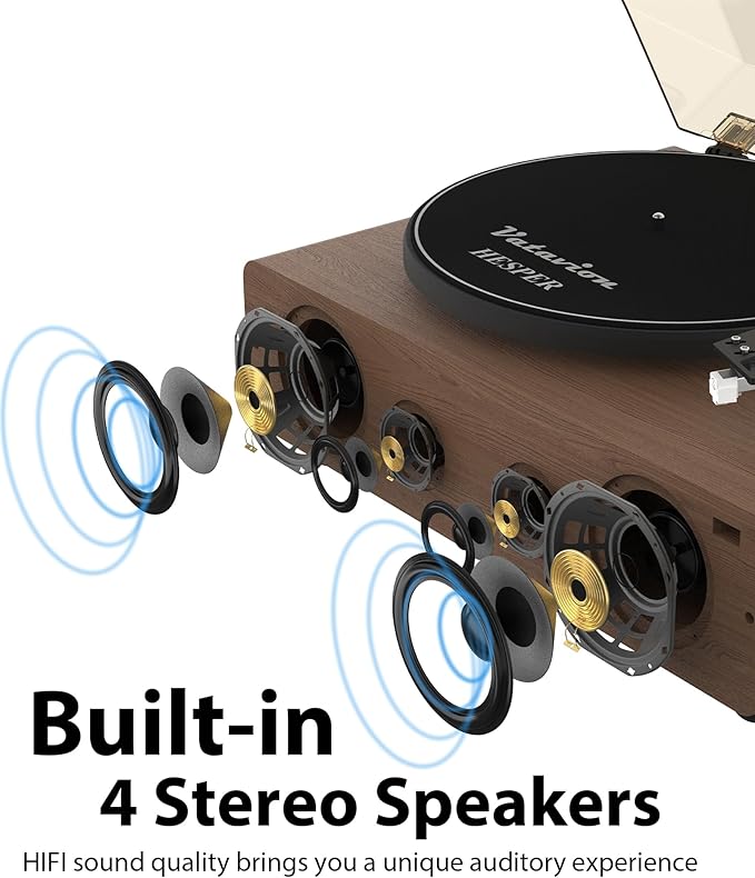 Vinyl Record Player, High Fidelity Belt Drive Turntable - Image 4