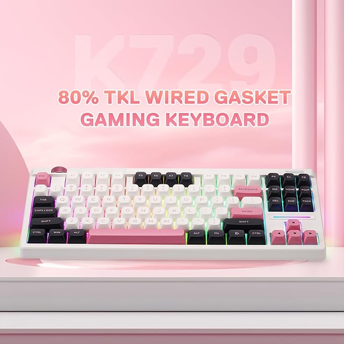 Redragon K729 80% Wired Gasket RGB Gaming Keyboard, 87 Keys TKL Mechanical - Image 9