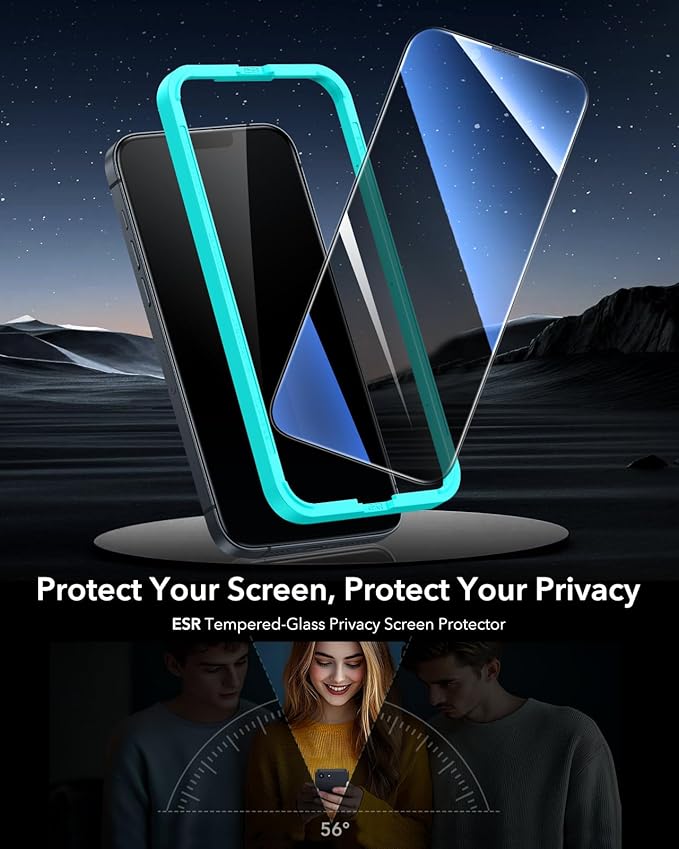 ESR 3 Pack for iPhone 16e/ iPhone 14/ iPhone 13/ iPhone 13 Pro Privacy Screen - Image 2