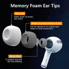 Airpod Pro Ear Tip Memory Foam & Silicone Hybrid Ear Tips, Perfect Noise - Image 7