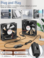 2 Packs Wathai 92mm x 25mm 90mm 5V USB Fan - Image 4