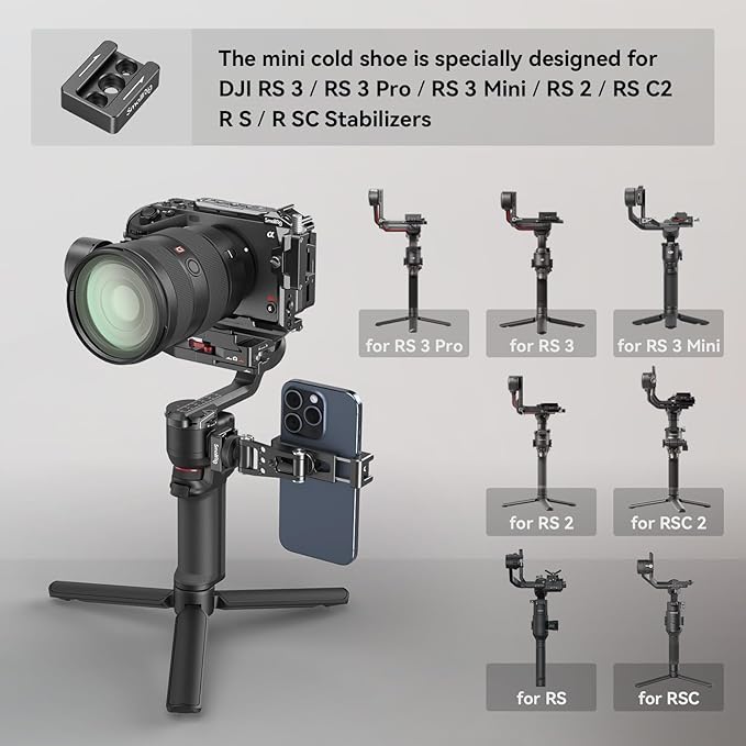 SMALLRIG Universal Phone Tripod Mount, Metal Cell Phone Mount - Image 4