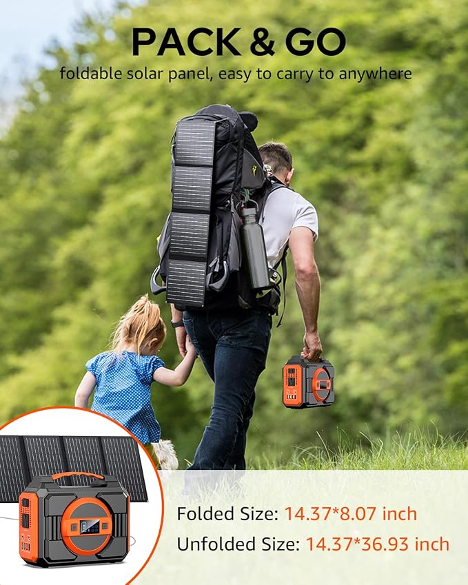 Solar Powered Generator 300W Rated, Portable Solar Generator Power Station - Image 5