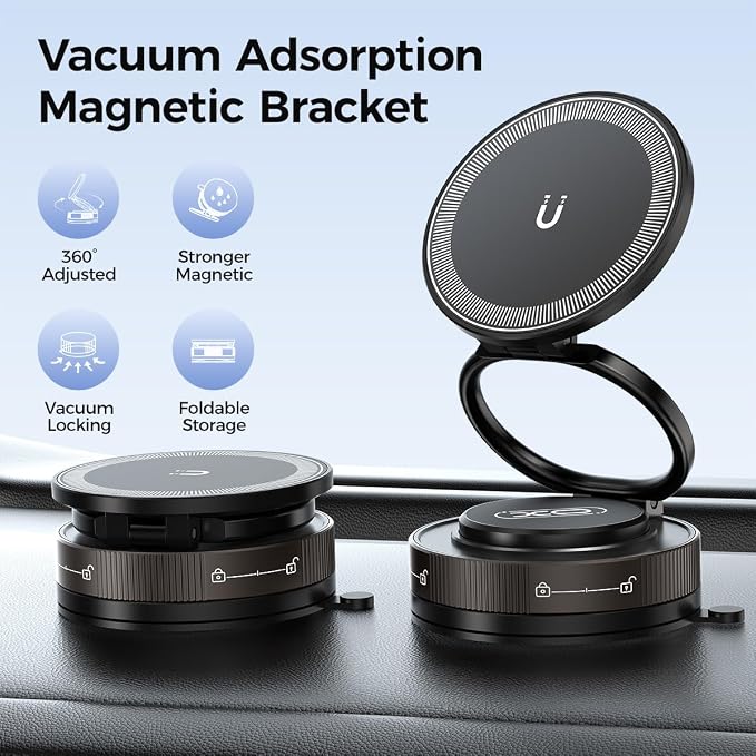 Nano Gel Car Phone Holder, 360°Rotation Adjustable Magnetic Cellphone Mount - Image 2