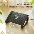 2 Pcs Foot Rest for Under Desk at Work, Ergonomic 6 Heights Adjustable Footrest - Image 7