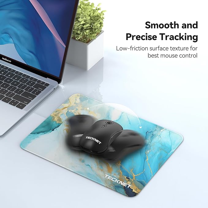 TECKNET Mouse Pad with Anti-fray Stitching, Waterproof Surface & Non-Slip - Image 5