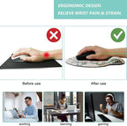 Mouse Pad with Wrist Support, Ergonomic Mouse Pad with Memory Foam Wrist Rest - Image 2