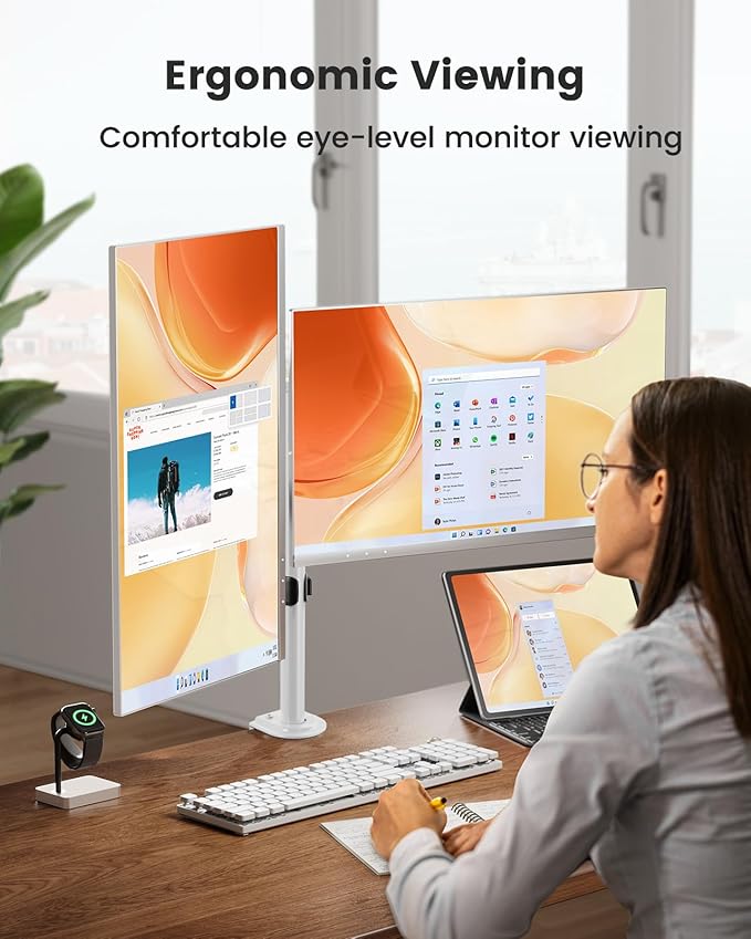 ErGear Fully Adjustable Dual Monitor Mount - Image 3