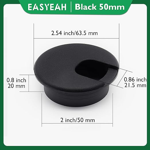 2 Pcs Desk Grommet 2" / 50 mm, Desk Cord Hole Cover, Cable Grommet ABS Plastic - Image 8