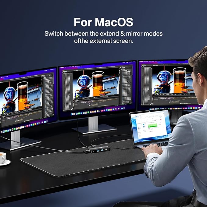 ACASIS USB C Docking Station Dual Monitors, 8-in-1 Laptop Docking Station - Image 5