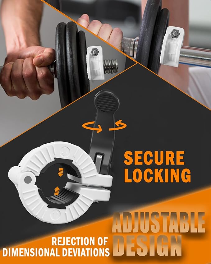 MAXRICH Barbell Clamp 1 inch Multiple Sizes & Adjustable Weight Clips - Image 3