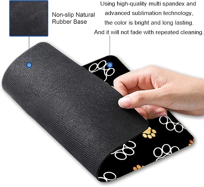 Hokafenle Mouse Pad, Cute Dog Paw Mouse Pad Design, Mouse Mat Square Waterproof - Image 2