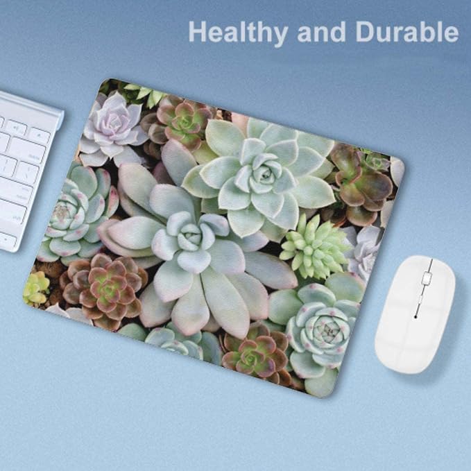 Cute Succulents Mouse Pad, Natural Plants Mousepad - Image 5