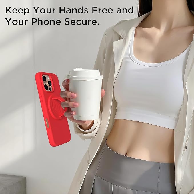 Magnetic Phone Ring Grip Holder, Silicone Finger Loop Grip, Compatible - Image 8