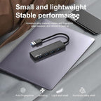 USB Hub, USB 3.0 Hub Aluminum Alloy Ultra Slim USB Splitter, Portable 4 Port - Image 6