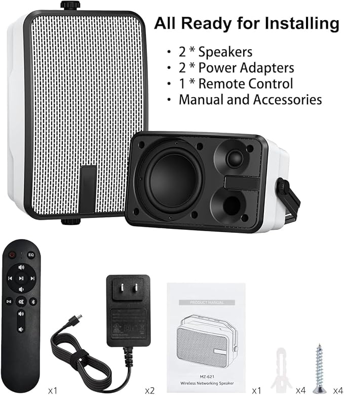 400W Outdoor Bluetooth Speakers, Wireless Sync Between Speakers, IPX5 Waterproof - Image 7