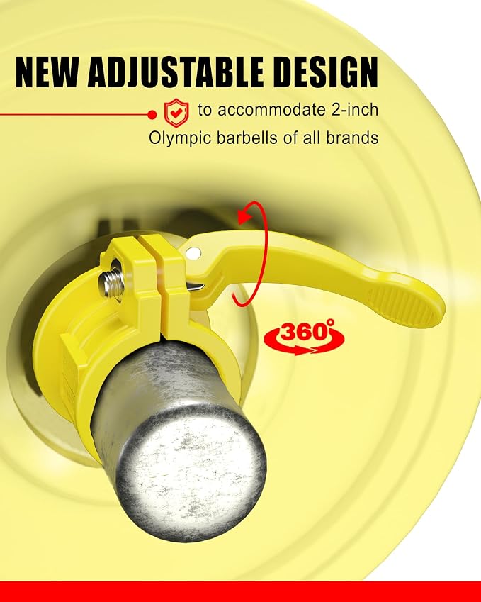 Olympic Barbell Clamps 2 inch Adjustable Barbell Clips Quick Release Pair of - Image 4
