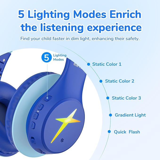EarFun K4 Kids Bluetooth Headphones, Wireless Headphones - Image 3