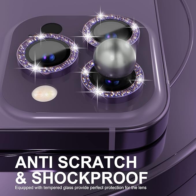 Choiche [3+1 for iPhone 14 Pro/iPhone 14 Pro Max Camera Lens Protector Bling - Image 3