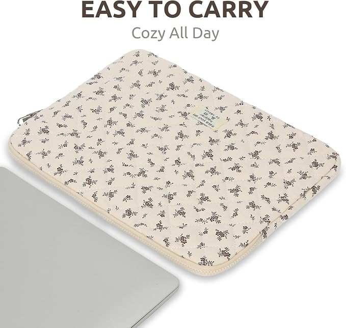Puffy Laptop Sleeve 13-15.6 Inch Cute Quilted Laptop Protective Case Padded - Image 6