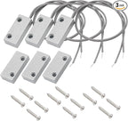 3Pcs Magnetic Reed Switch Wired Surface Mount Normally Closed NC Contact Sensor by FOCMKEAS