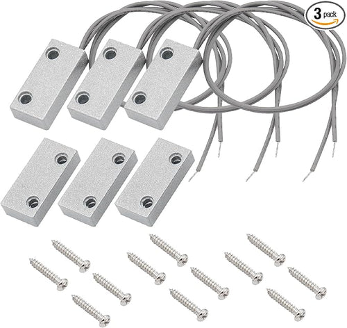 3Pcs Magnetic Reed Switch Wired Surface Mount Normally Closed NC Contact Sensor by FOCMKEAS