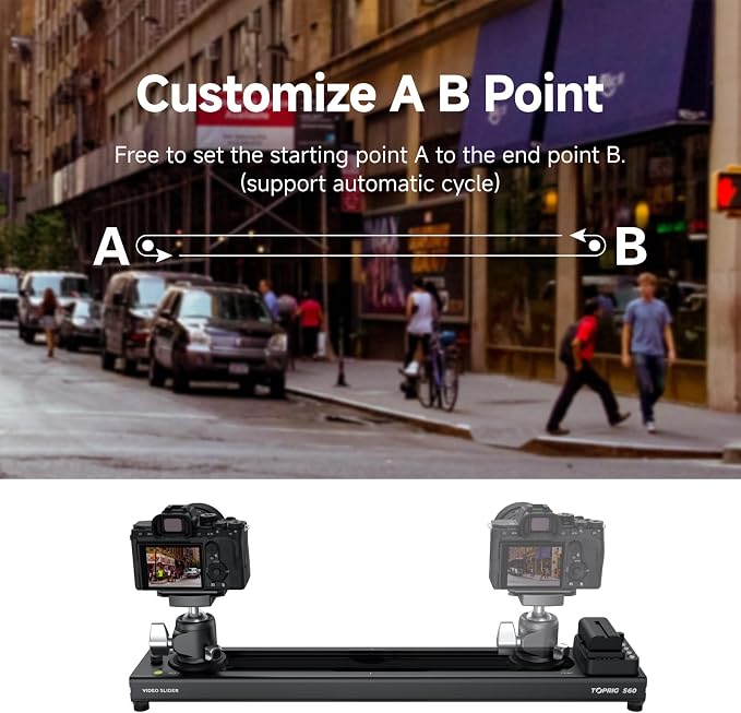 Accsoon Toprig 24inch/60cm Motorized Camera Slider, Button/APP Dual Control - Image 5