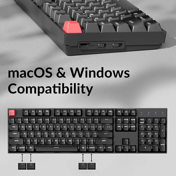 Keychron K10 Full Size Layout White LED Backlit Hot-Swappable Mechanical - Image 7