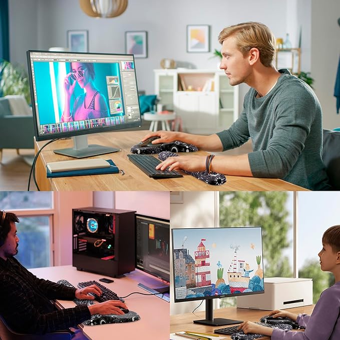 Mouse Pad Wrist Support, 2 in1 Keyboard Wrist Rest+ Ergonomic Mouse Pad - Image 7