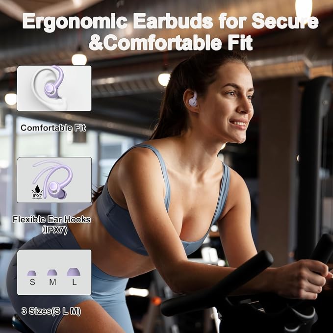 Wireless Earbuds Bluetooth 5.3 Headphones Sports, 48Hrs Playtime Bluetooth - Image 5