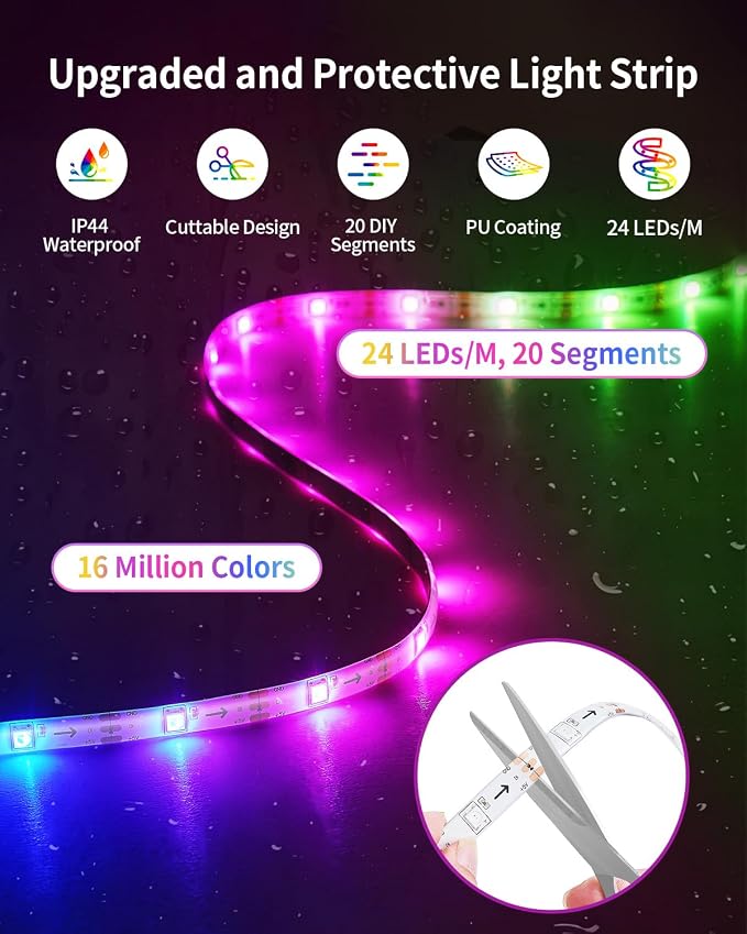 RGB+IC LED Strip Lights, Smart Bluetooth LED Light - Image 5