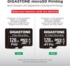 GIGASTONE 128GB Micro SD Card 5-Pack, A1 V30 4K Video Recording, Compatible - Image 2