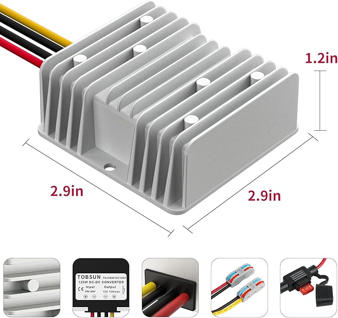 HOMELYLIFE 10A 120W Golf CART 24V 36V 48V to 12V Converter DC to DC Voltage - Image 5