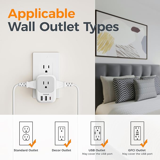 TESSAN USB C Charger Block 20W PD, Fast Charging Adapter Wall Plug, Power - Image 6