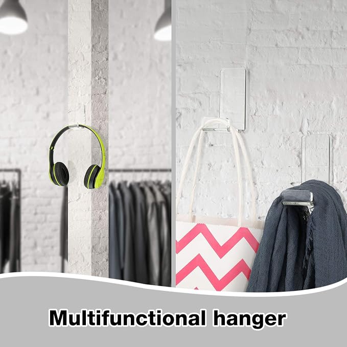 Weewooday 4 Pieces Headphone Hanger Holder Desk Adhesive Headphone Hook Wall - Image 6