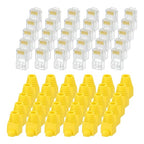 MECCANIXITY 100pcs Cat6 RJ45 Pass Through Connectors, RJ45 Connector 8P8C Gold by MECCANIXITY