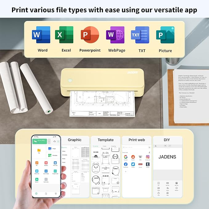 JADENS Portable Printers Wireless - Image 3