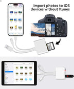 SD Card Reader for iPhone iPad Mac Trail Game Camera Viewer Built-in 3-in-1 - Image 4