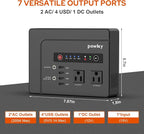 Powkey Solar Powered Generator, 200W Portable Solar Generator Power Station - Image 2