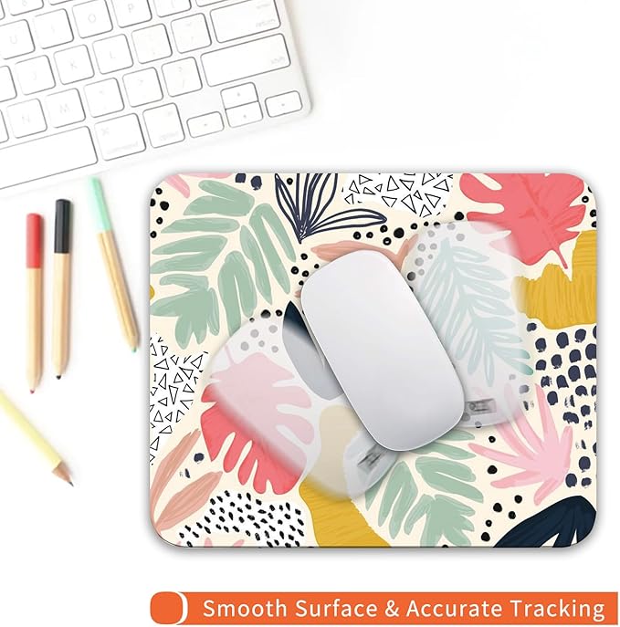Square Mouse Pad Tropical Plants, Personalized Premium-Textured Custom Mouse - Image 4