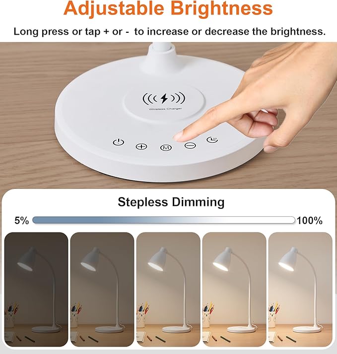 BOHON Desk Lamp for Home Office, LED Desk Light - Image 5